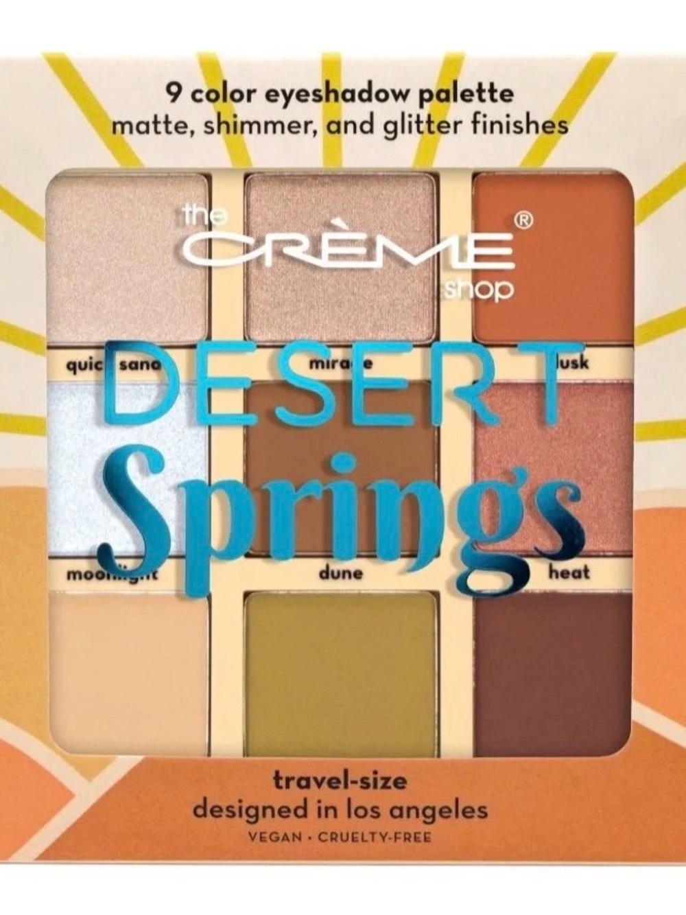 The Crème Shop Desert Springs 9-Color Eyeshadow Palette - Warm Neutrals